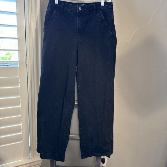Scoop Women's High Rise Wide Leg Black Jeans. Size 8 Stretch - Picture 1 of 7